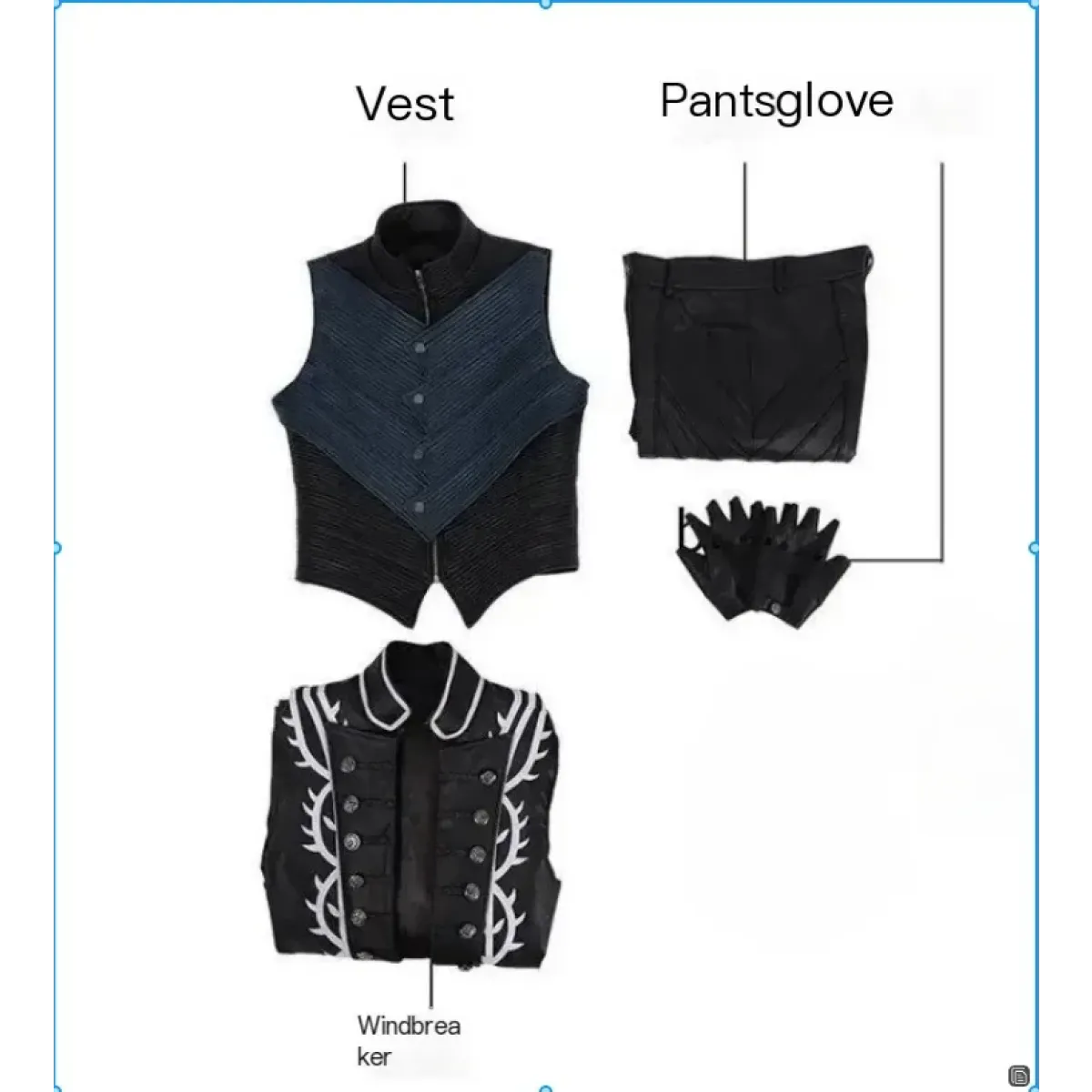 DMC5 Vergil Nelo Cosplay Costume Set - Best Sellers - Cosplay Outfit - 4