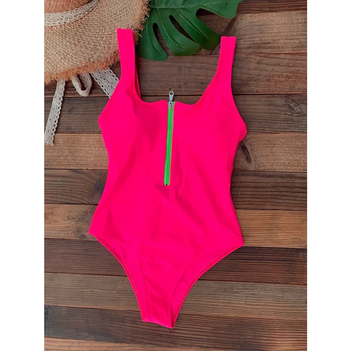 Front Zip Backless One-Piece Monokini Swimsuit - Best Sellers - Swimsuit / Bikini / One-Piece Swimwear - 1