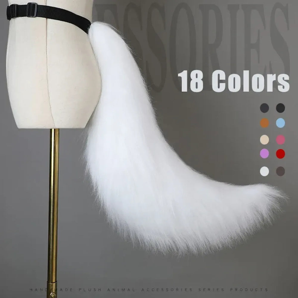 Plush Anime Cat & Fox Cosplay Tail – 70cm - Anime - Costume Props - 1