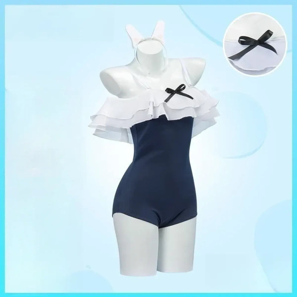 Kawaii Off Shoulder Bunny One-Piece Swimsuit - Best Sellers - Swimsuit / Bikini / One-Piece Swimwear - 1