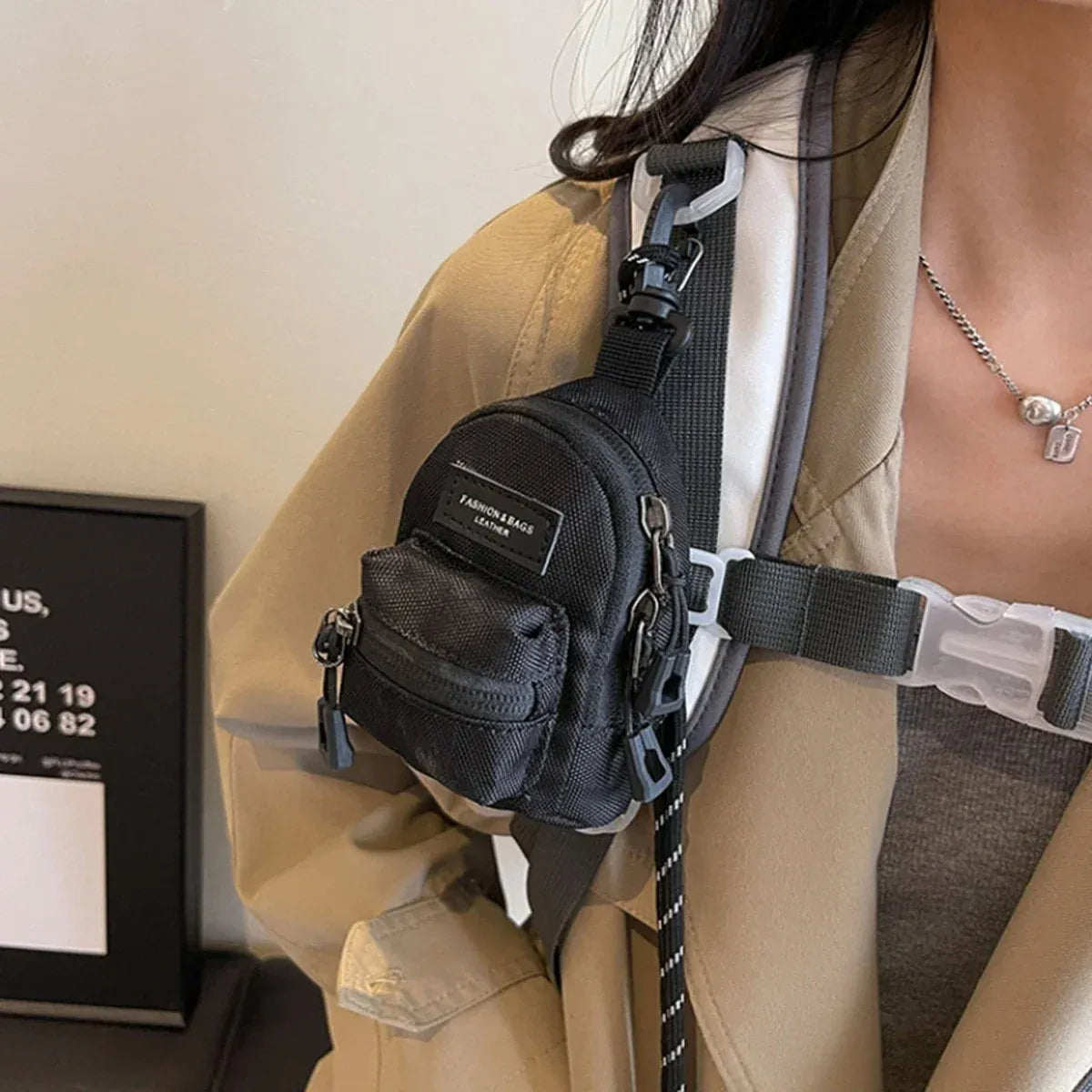 Mini Crossbody Bag with Carabiner Clip - Accessories - Mini Crossbody Bag - 1