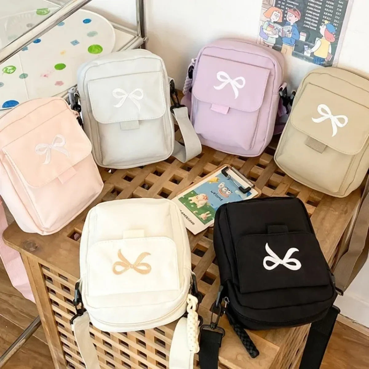 Bow Mini Messenger Shoulder Bag - Accessories - Crossbody Bag - 1