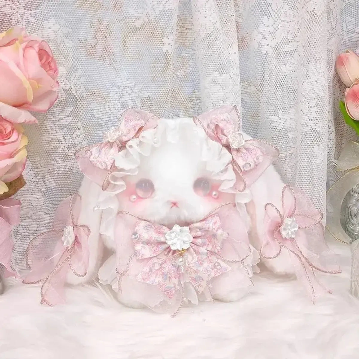 Lolita Rabbit Bow Patchwork Shoulder & Crossbody Bag - Accessories - Shoulder Bag - 1