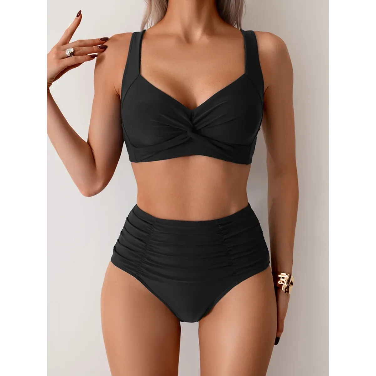 Solid High Waist Push Up Bikini Set - Best Sellers - Swimsuit / Bikini / One-Piece Swimwear - 6