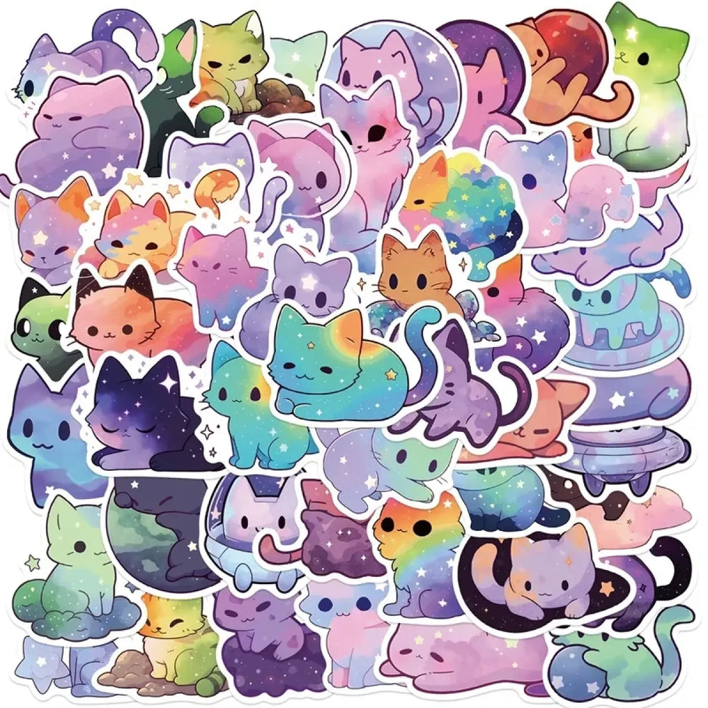 Cute Starry Sky Cat PVC Sticker Pack - Best Sellers - Sticker / Decal - 1