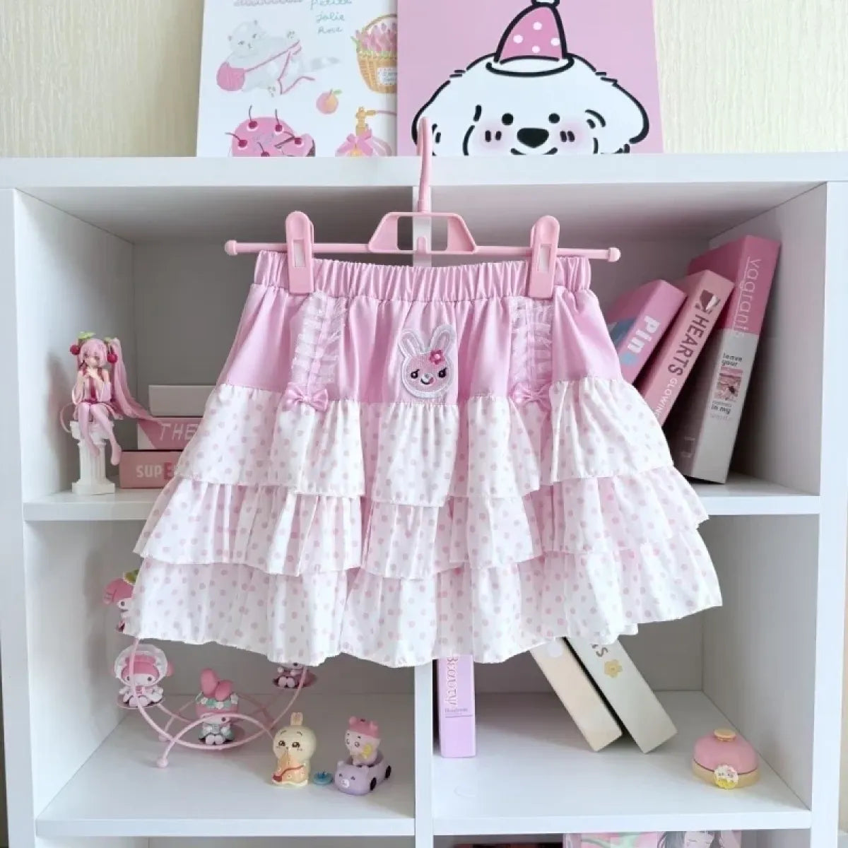 Sweet Pink Polka Dot Elastic Waist Mini Skirt - Best Sellers - Mini Skirt - 1