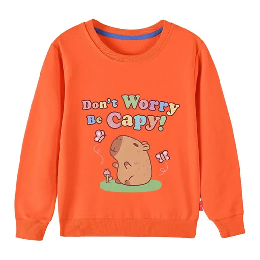 Kids Cotton Capybara Cartoon Pullover Sweatshirt - Best Sellers - Sweatshirt - 2