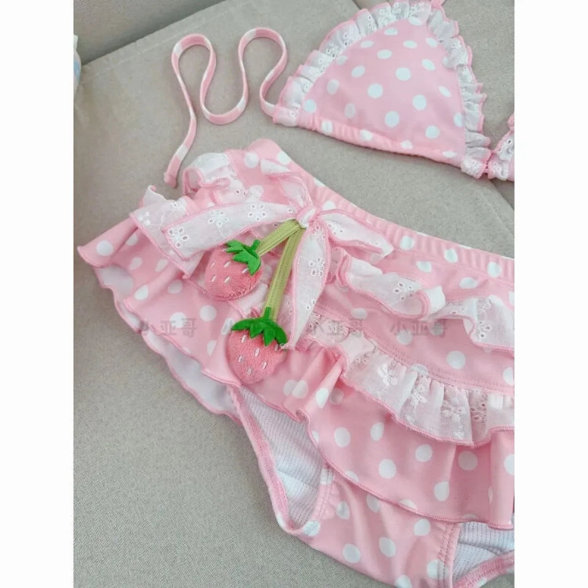 Y2K Cherry Polka Dot Bikini Set - Best Sellers - Swimsuit / Bikini / One-Piece Swimwear - 1