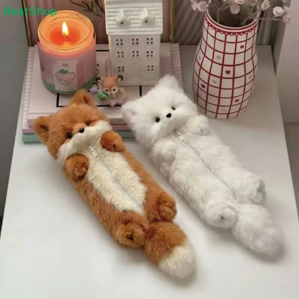 Plush Fox Zipper Pencil Case - Best Sellers - Pencil Case - 1