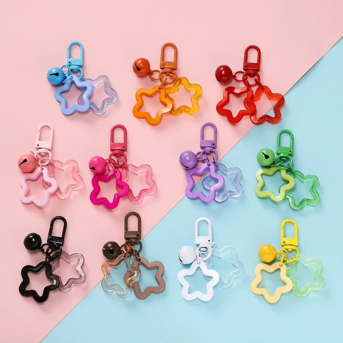 Colorful Star Charm Keychain with Bell - Best Sellers - Keychain Charm - 1