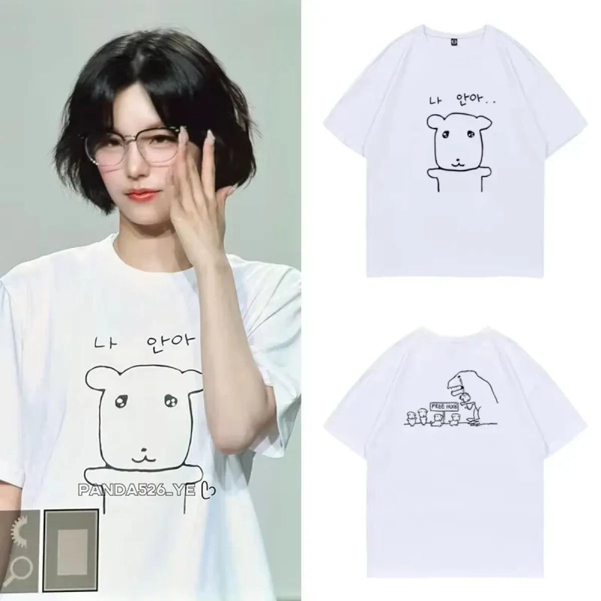 Cute Harajuku Cartoon Graphic Slim T-Shirt - Best Sellers - T-Shirt - 1