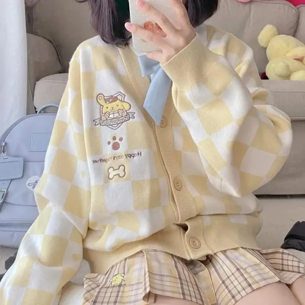 Sanrio Anime Knit Cardigan Sweater - Anime - Cardigan - 1