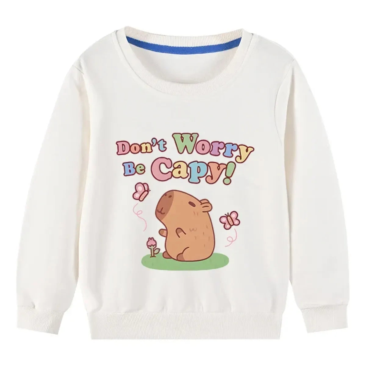 Kids Cotton Capybara Cartoon Pullover Sweatshirt - Best Sellers - Sweatshirt - 1