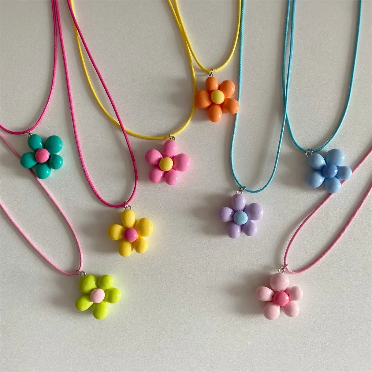 Sweet Colorful Flower Pendant Necklace - Best Sellers - Necklace - 1