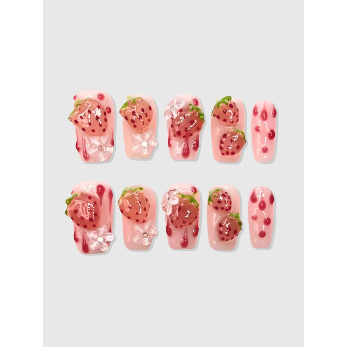 Strawberry Shortcake 3D Press On Nails Set - Best Sellers - Cosmetics - 1