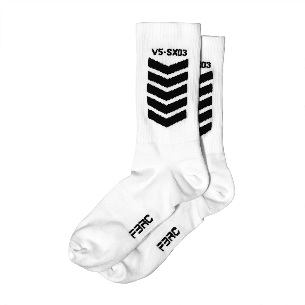 V5-SX03 White Crew Socks with Signature Logo - Best Sellers - Accessories - 1