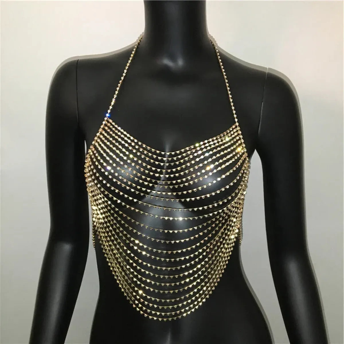 Shiny Harajuku Rhinestone Halter Top - Best Sellers - Crop Tops - 29