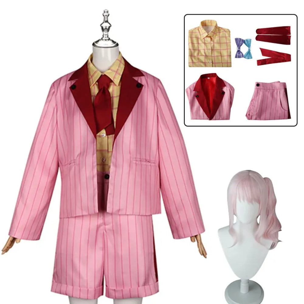 Akiyama Mizuki PJSK Pink Cosplay Costume Set - Anime - Cosplay - 1