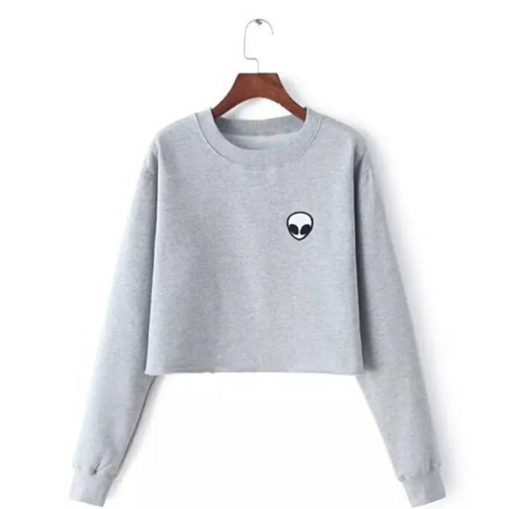 Alien Fleece Crop Top Sweater - Best Sellers - 1