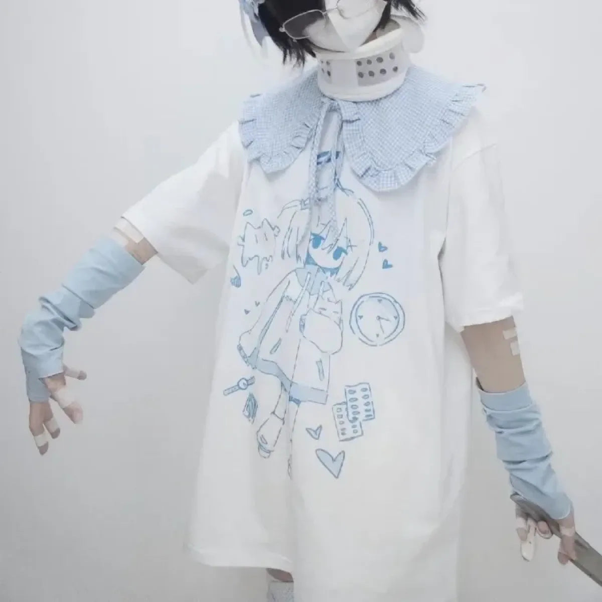 Harajuku Angel Print Oversized T-Shirt - Best Sellers - T-Shirt - 1