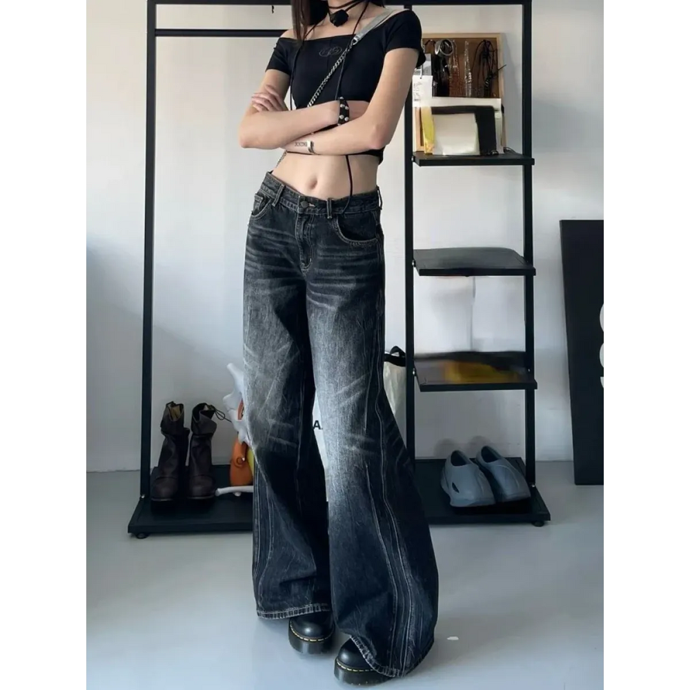 Baggy Y2K Jeans – Grunge Gothic High Street Denim - Best Sellers - Women’s Jeans - 1