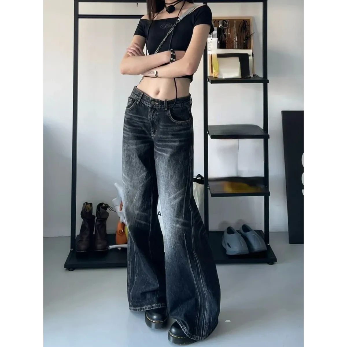 Baggy Y2K Jeans – Grunge Gothic High Street Denim - Best Sellers - Women’s Jeans - 1