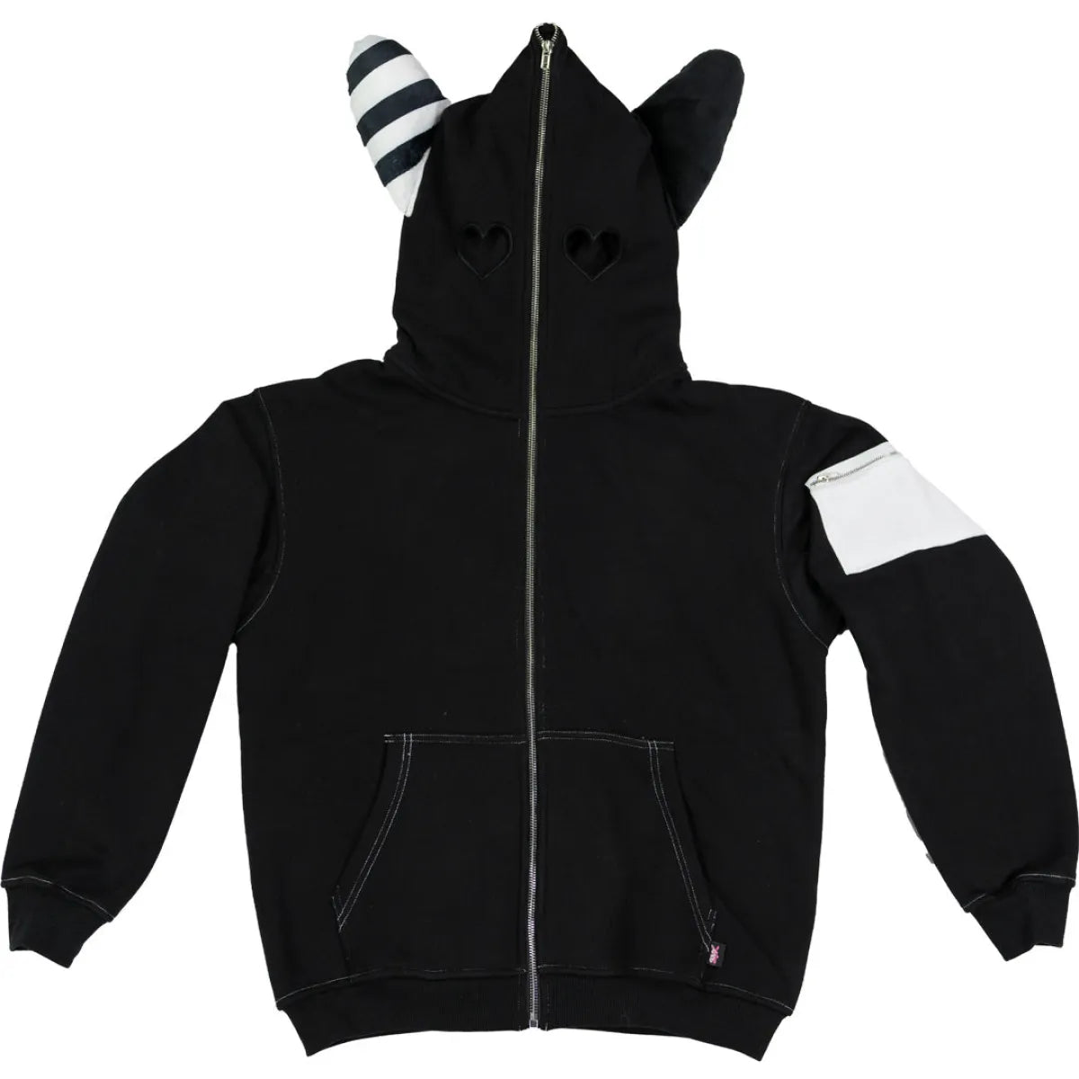 Plush Ear Bunny Hoodie – Black - Best Sellers - 1