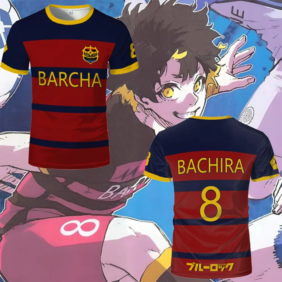 Blue Lock Bachira FC Barcha Cosplay Jersey Tee - Best Sellers - T-Shirt - 1
