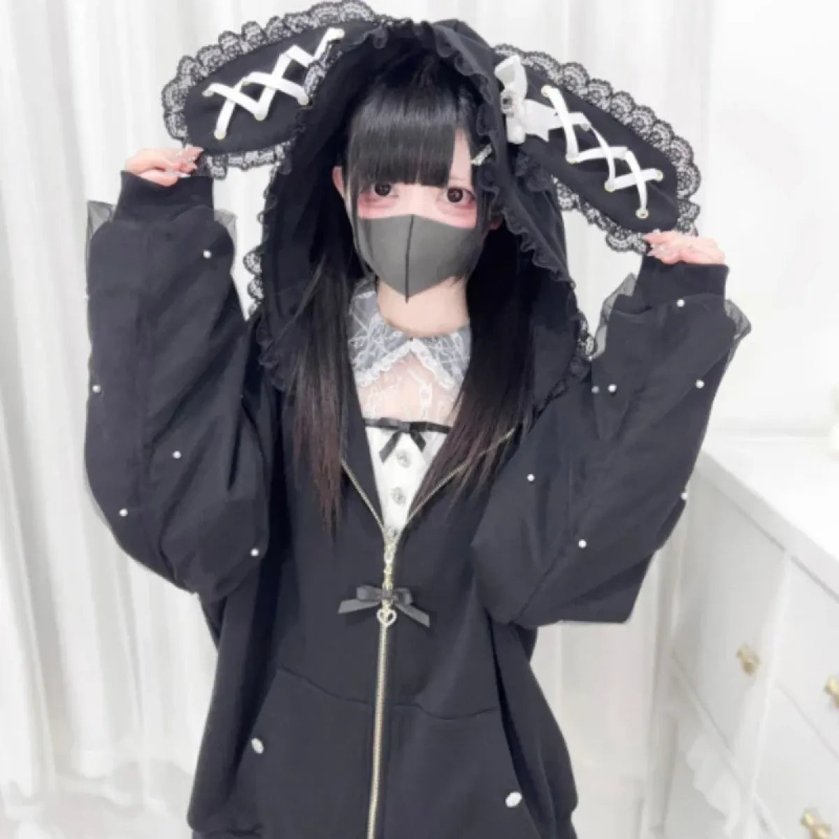 Kawaii Harajuku Bunny Ear Hoodie - Best Sellers - Hooded - Women’s Hoodies - 1