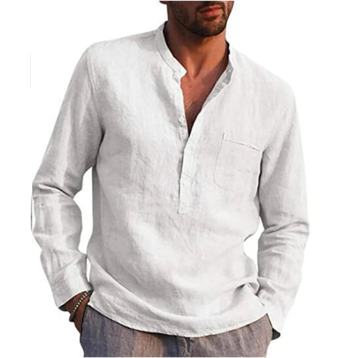Casual Beach Style Linen Shirt - Best Sellers - 1