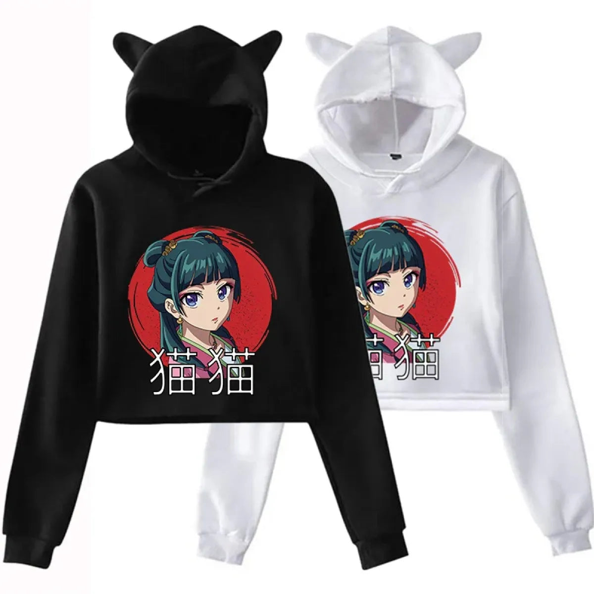 Maomao Cat Ear Cropped Hoodie - The Apothecary Diaries - Best Sellers - Hoodie - 1
