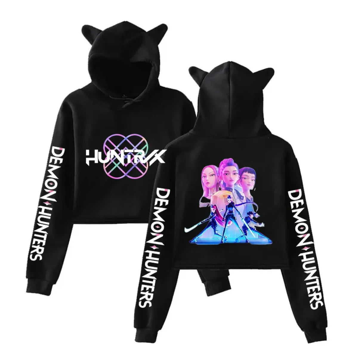 Demon Hunters Kpop Cat Ear Cropped Hoodie - Best Sellers - Hoodie - 1