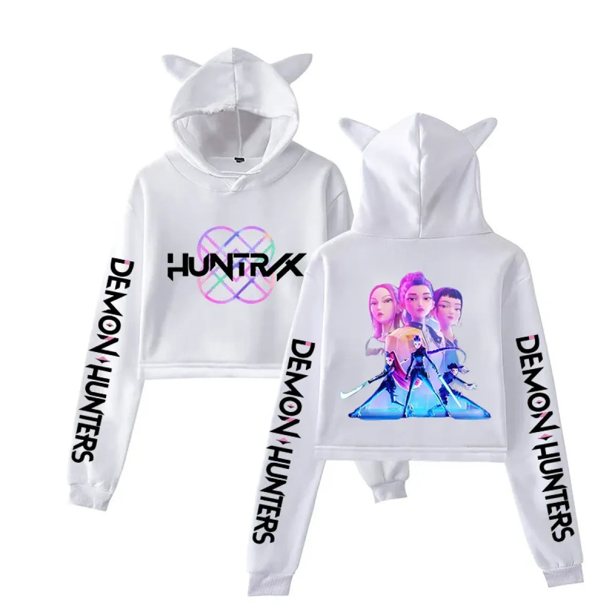 Demon Hunters Kpop Cat Ear Cropped Hoodie - Best Sellers - Hoodie - 5