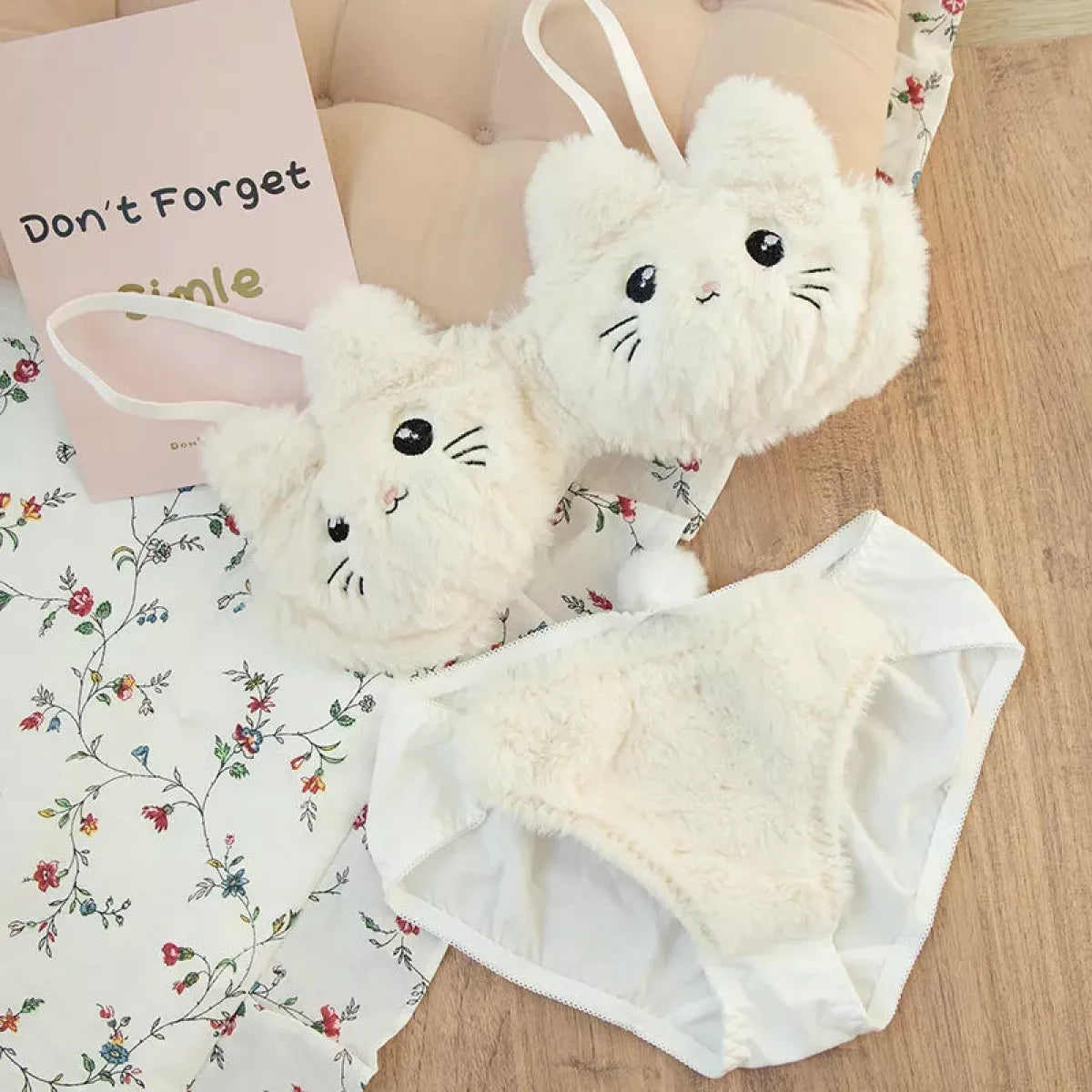 Harajuku Kawaii Fashion Fluffy Cat Lingerie Set - Best Sellers - Set - 1