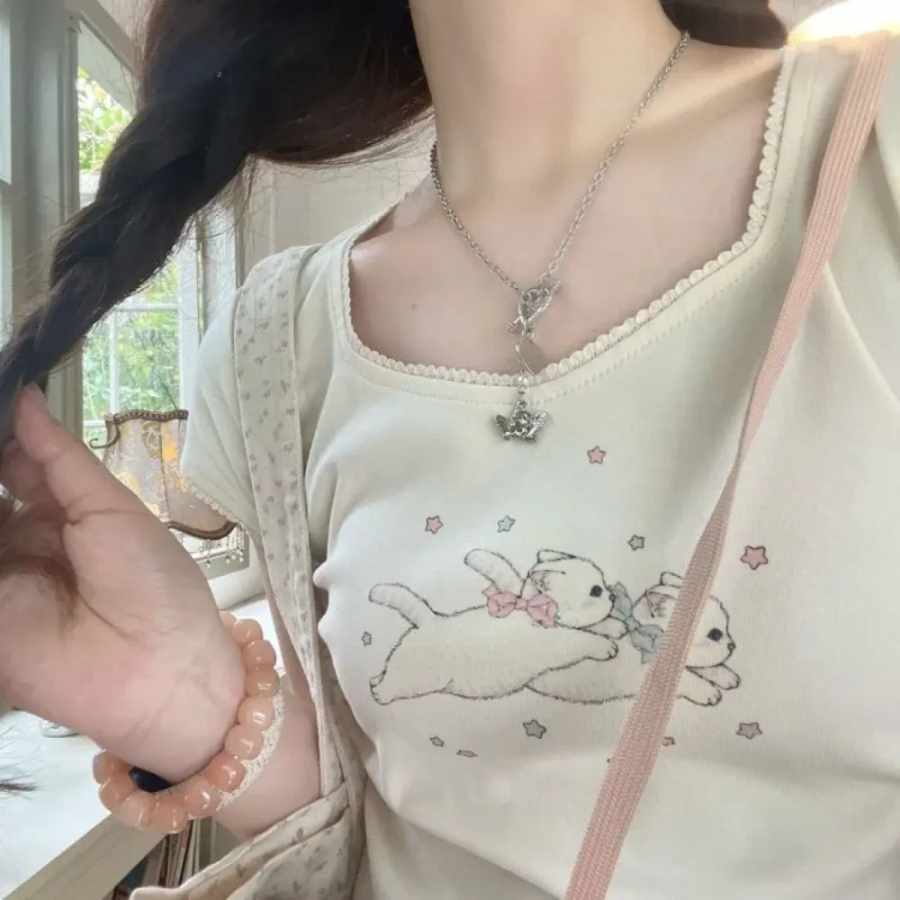 Kawaii Cat Print Slim Fit Tee - Best Sellers - T-Shirt - 1