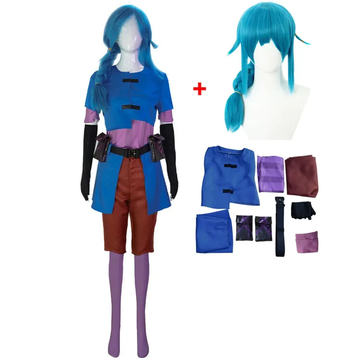 Jinx Childhood Cosplay Costume Set - Arcane LOL - Best Sellers - Cosplay - 1