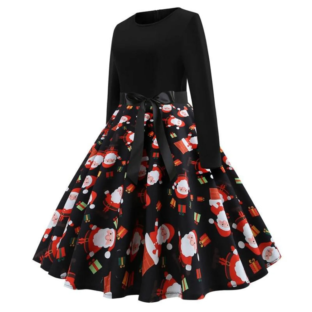 Women’s Christmas Styled Swing Dress - All Dresses - 1