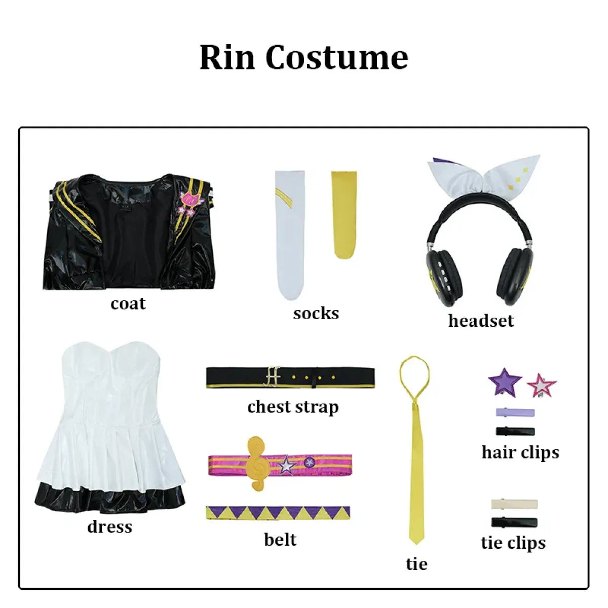 Rin & Len Vocaloid Cosplay Set with Wig & Headset - Anime - Cosplay - 8