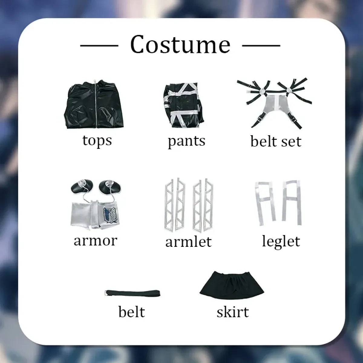 Mikasa & Levi Attack on Titan Cosplay Set - Best Sellers - Cosplay Outfit - 18