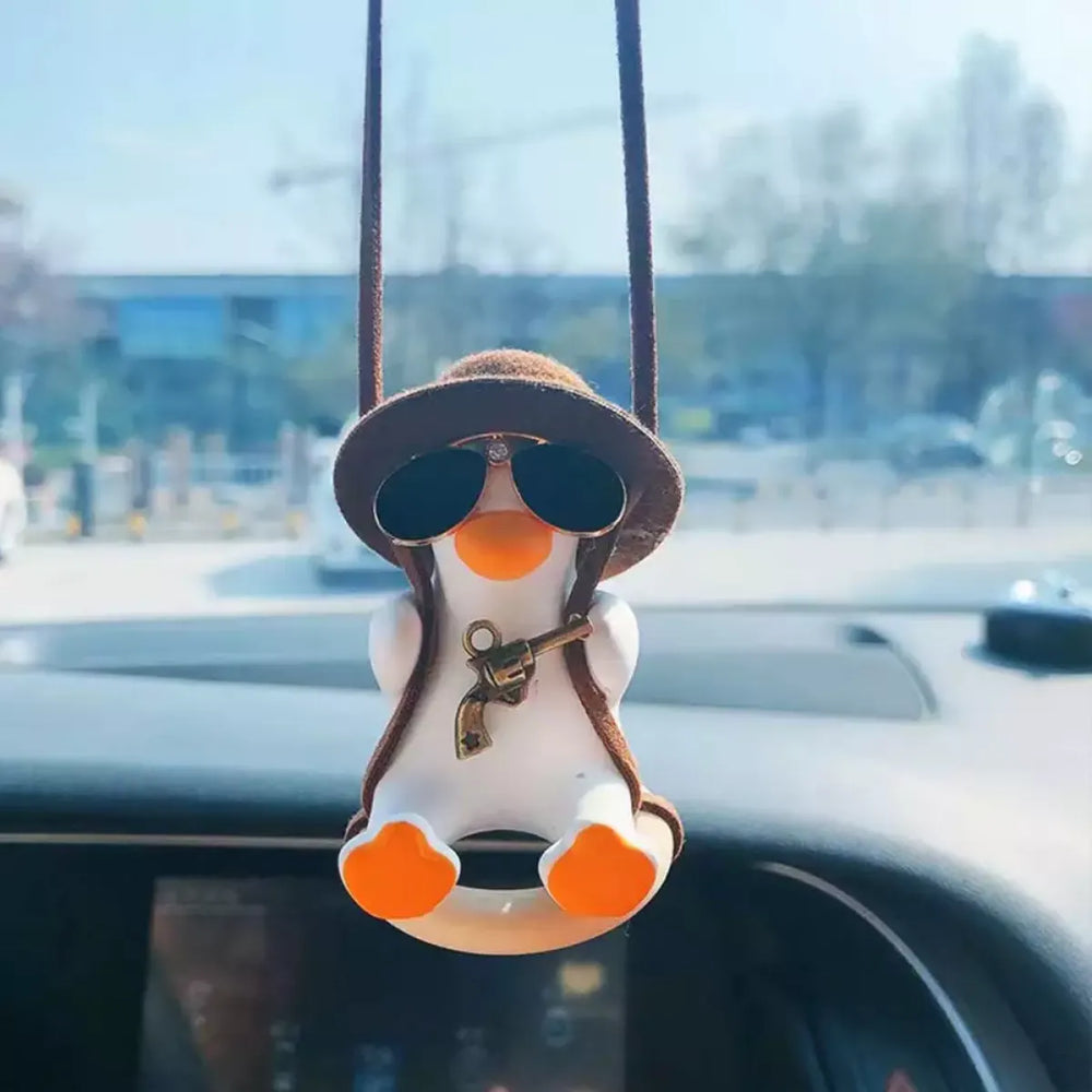 Cute Anime Cowboy Duck Car Pendant - Accessories - 1
