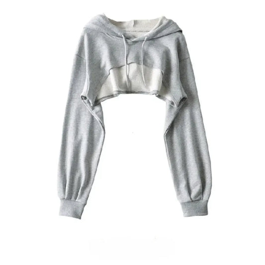 Cropped Hoodie with Raw Hem - Best Sellers - 7