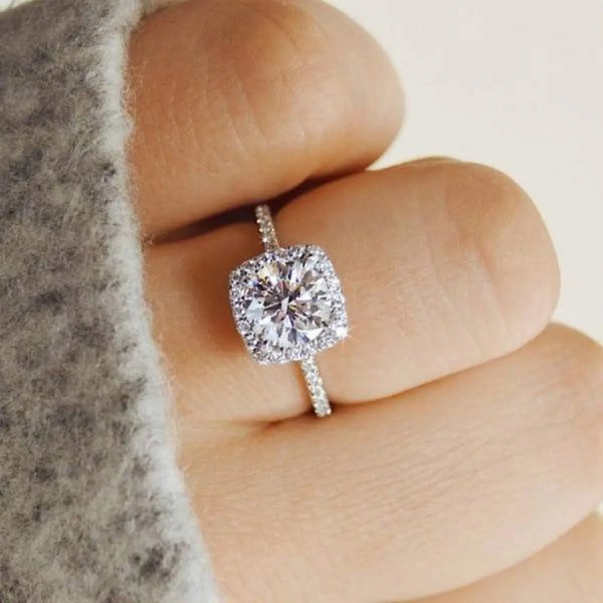 Crystal Decorated Wedding Ring - Accessories - 1