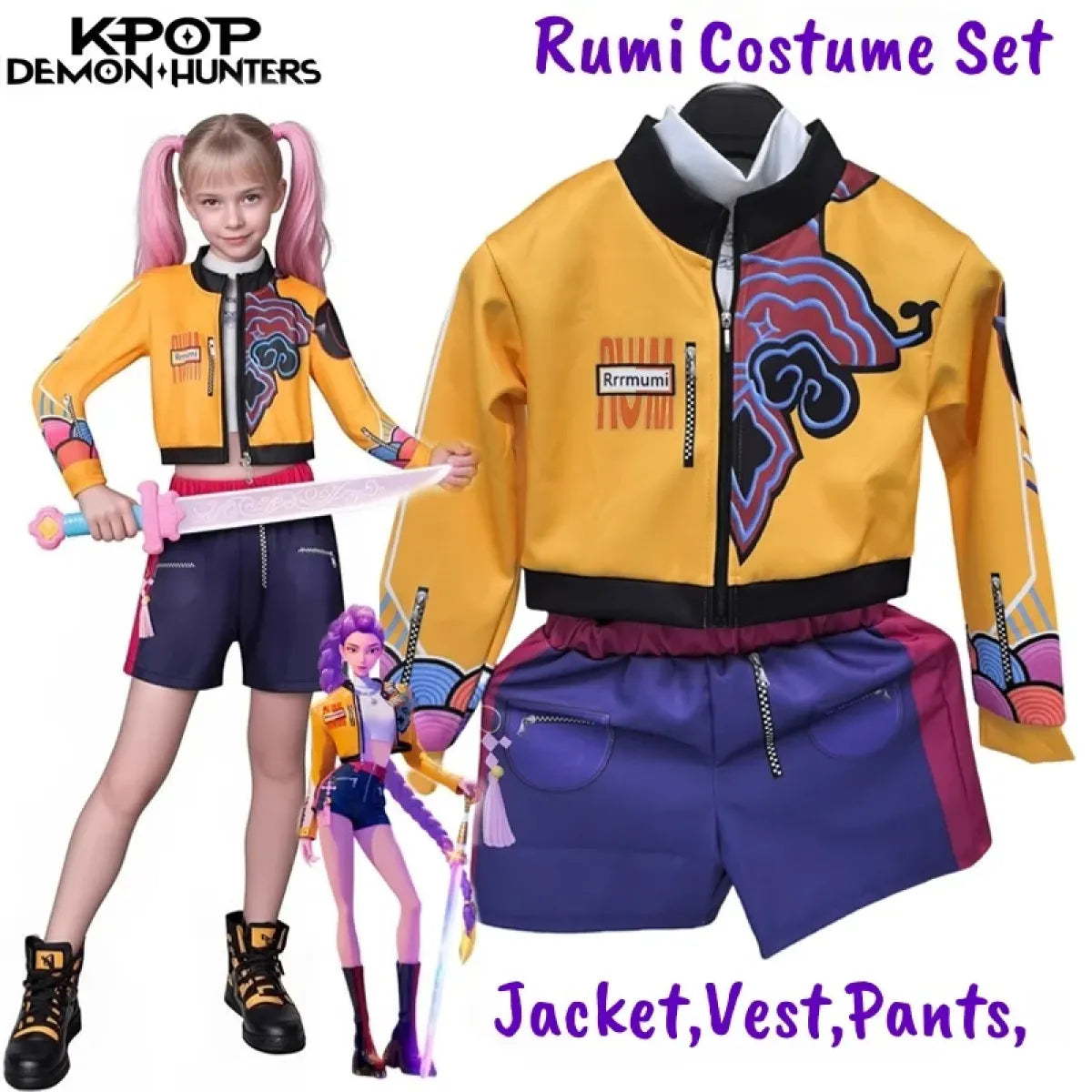 Rumi Zoey Mira K-Pop Demon Hunter Cosplay Set - Best Sellers - Cosplay Outfit - 7