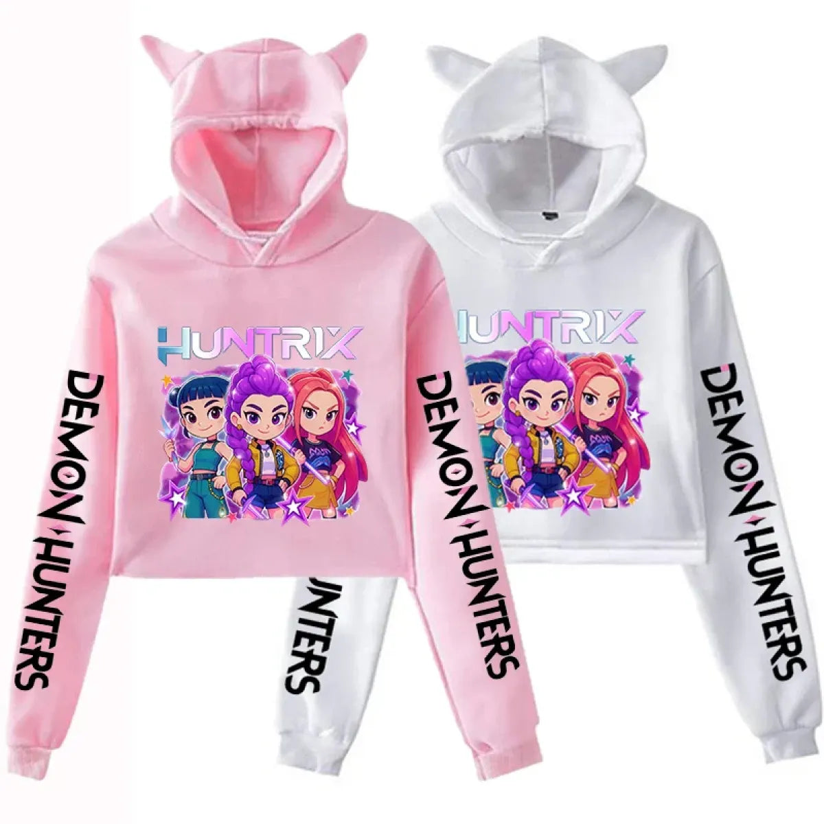 KPop Demon Hunters Cat Ear Cropped Hoodie - Best Sellers - Hoodie - 1