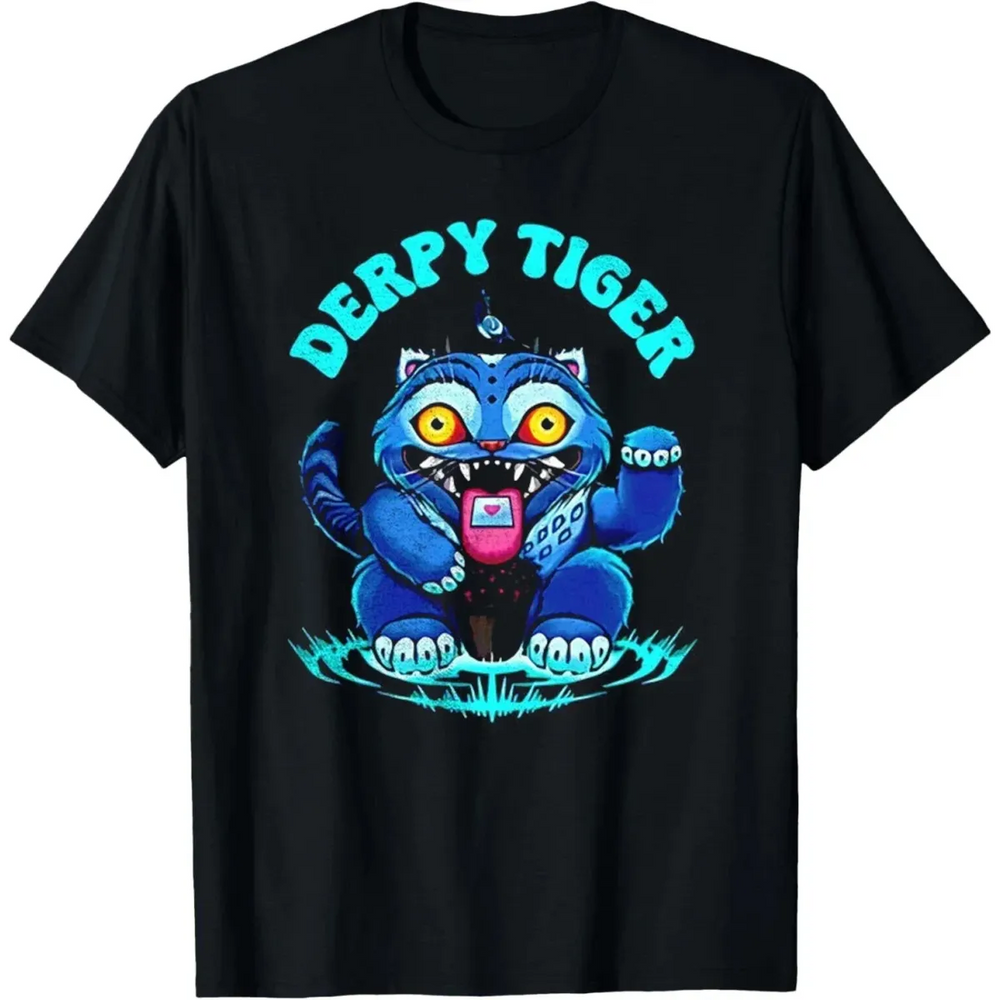 Derpy Tiger KPop Harajuku Graphic Tee - Best Sellers - T-Shirt - 1