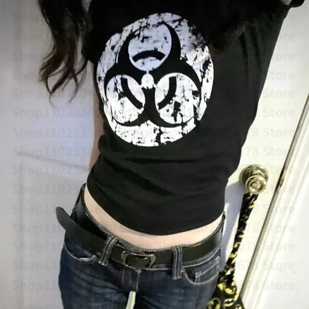 Distressed Biohazard Symbol Tee - Best Sellers - 1