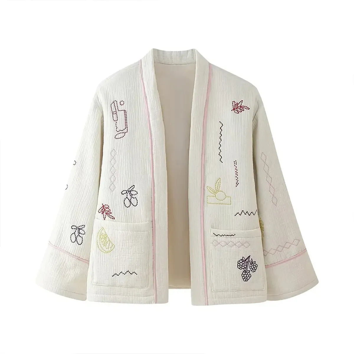 Embroidered Cotton Winter Jacket – Minimalist Chic - Best Sellers - Jacket - 1