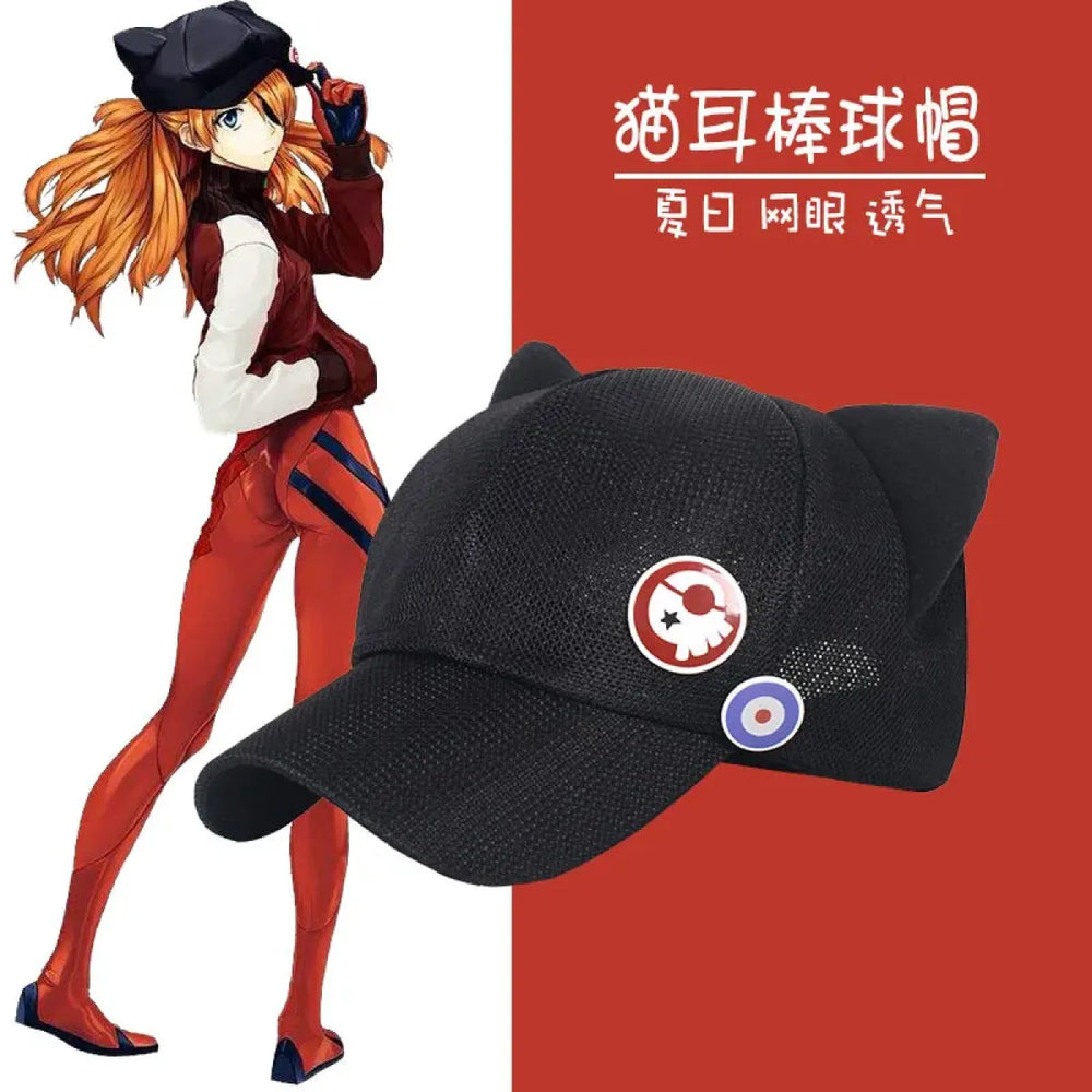 EVA Shikinami Asuka Rangure Cozy Cat Ear Fleece Cap - Best Sellers - 1