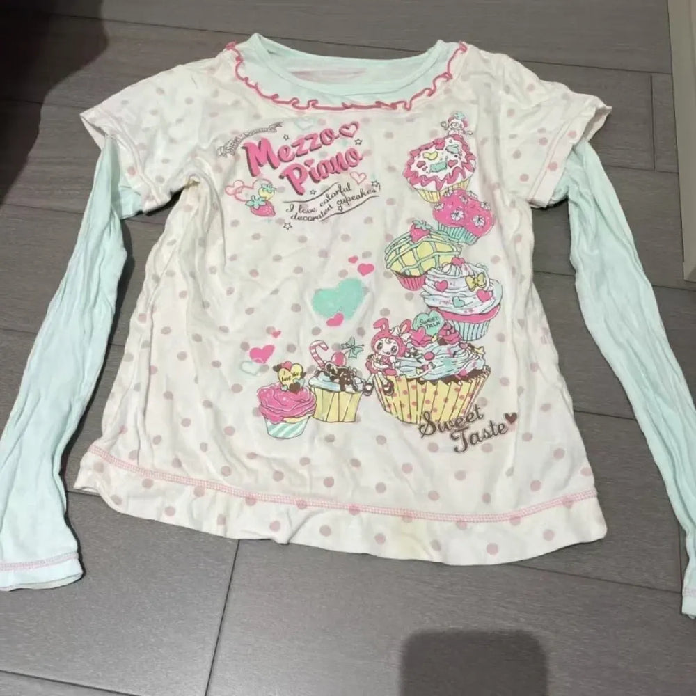 Fairy Cartoon Print Casual T-Shirt - Best Sellers - Long - Round - Women T-shirts - 1