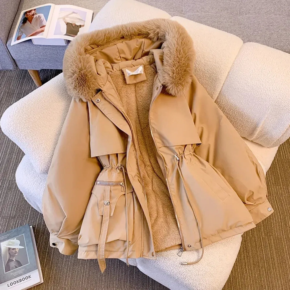 Fleece Lined Hooded Puffer Parka with Drawstring - Best Sellers - Jacket - 1